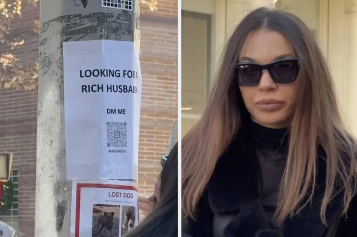 This Woman Went Mega Viral After Taping Looking For A Rich Husband  Posters Across New York, And It's Truly Iconic
