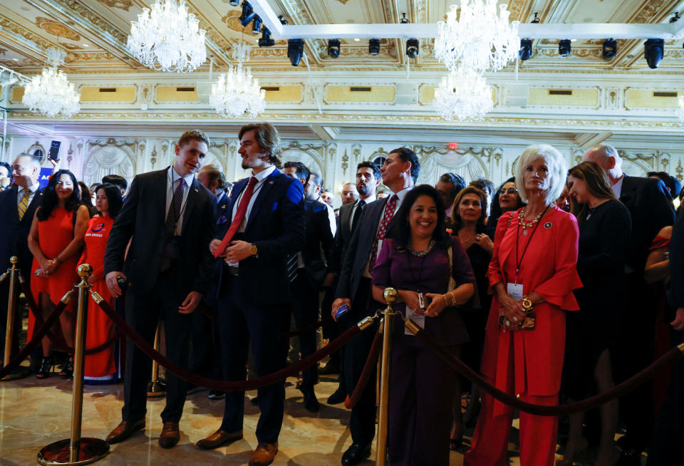 A crowd of supporters attend as former U.S. President Donald Trump announces that he will once again run for U.S. president in the 2024 U.S. presidential election during an event at his Mar-a-Lago estate in Palm Beach, Florida, on Nov. 15, 2022.<span class="copyright">Jonathan Ernst—Reuters</span>