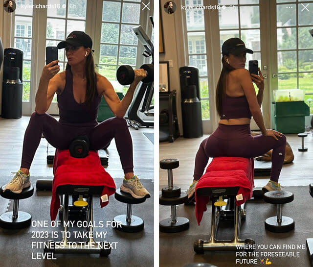 Kyle Richards converts home gym into dressing room