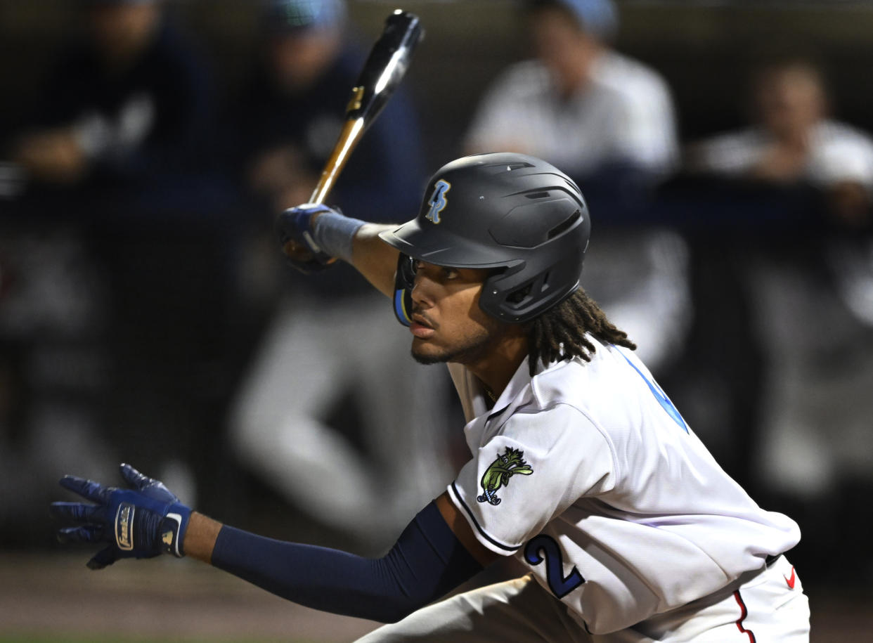 James Wood began the 2023 season with the Wilmington Blue Rocks before a May promotion to the Double-A Harrisburg Senators. (Photo by John McDonnell/The Washington Post via Getty Images)