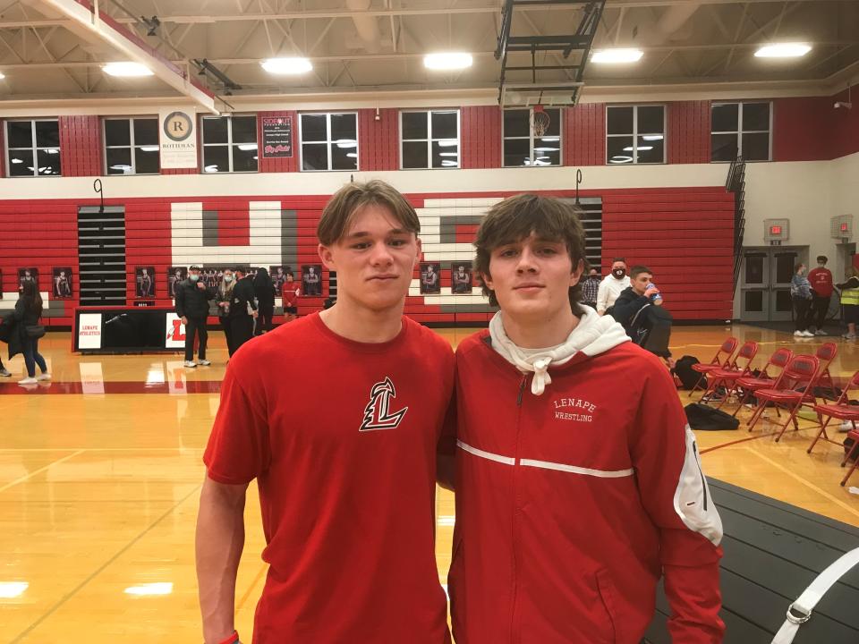 Lenape's Ricky Snyder (left) and Ty Smith have become big-point producers this season. The duo is a combined 18-1 with 14 pins.