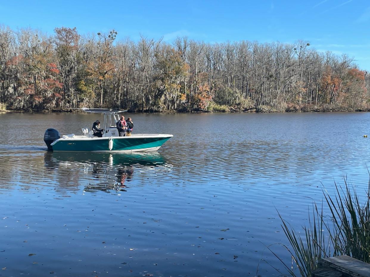 Craven County Sheriff's Office searches the river near the boat landing by West Craven Middle School.