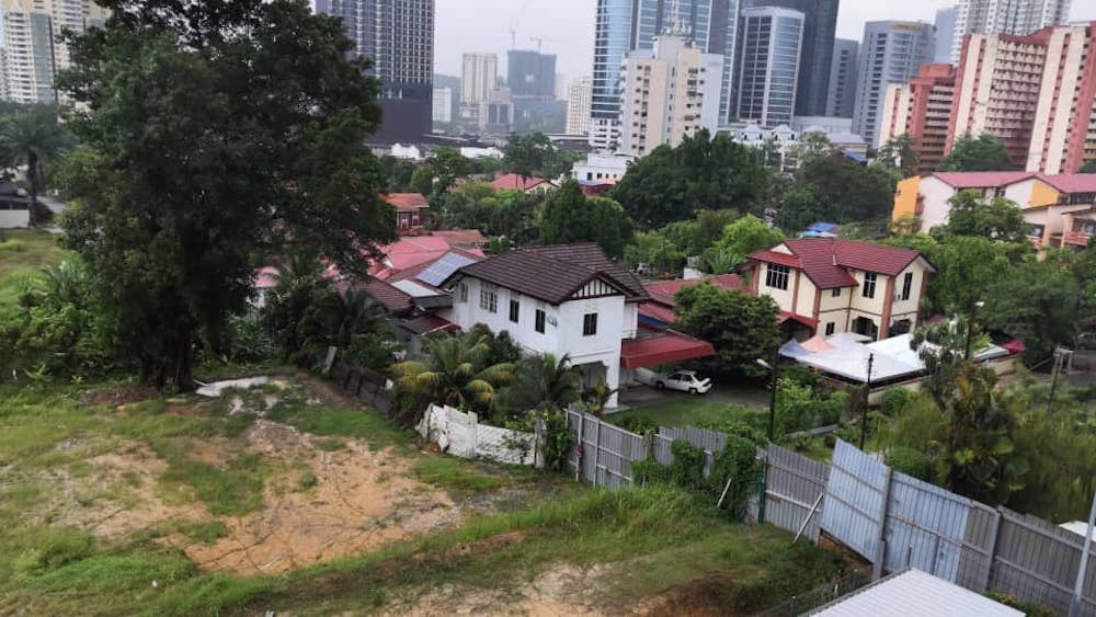 An aerial view of cleared land adjoining the Jalan Abdullah residential area. — Picture courtesy of Jalan Abdullah, Bangsar residents