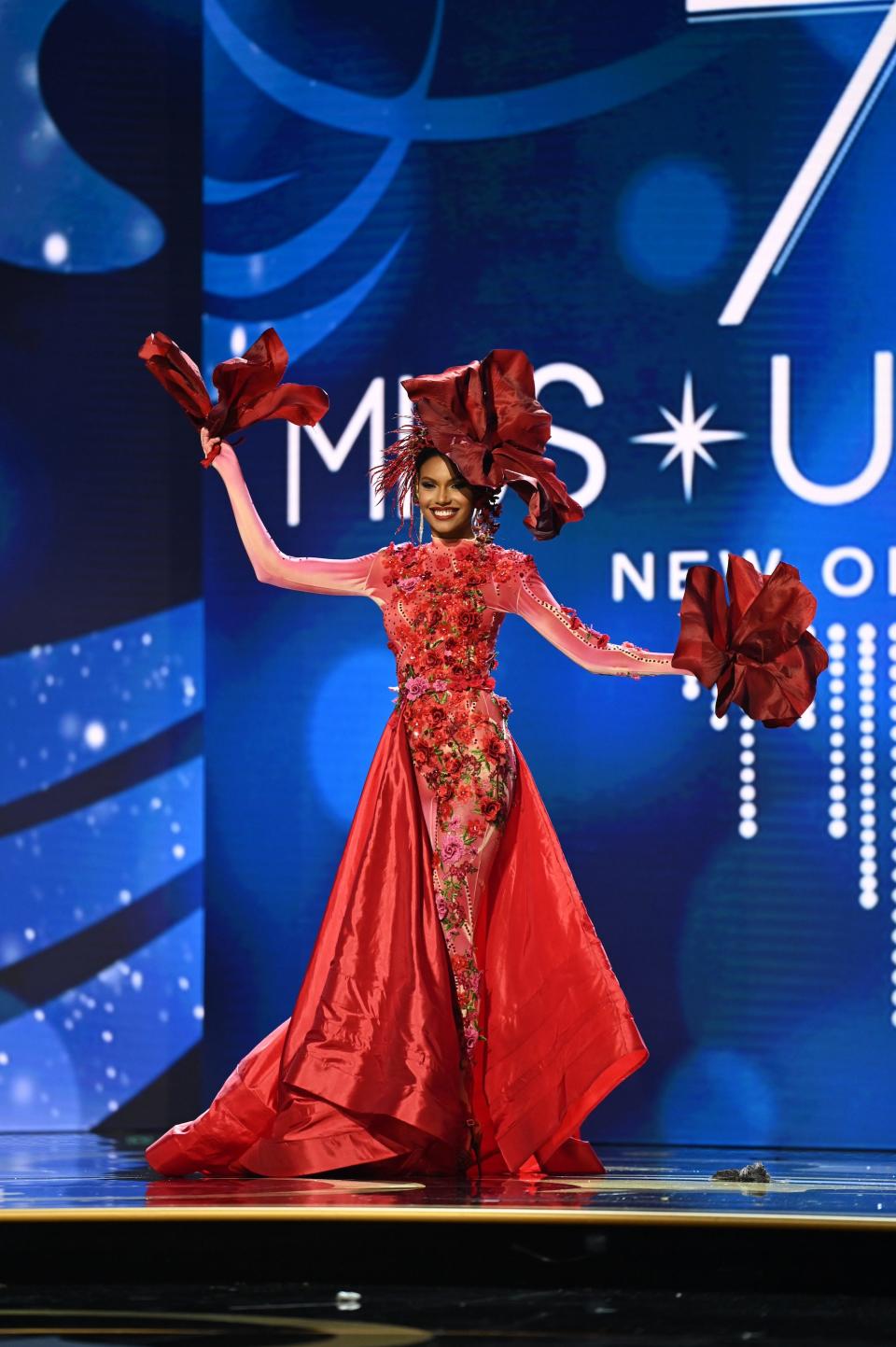 Miss Mauritius in the 2023 Miss Universe Costume Contest.