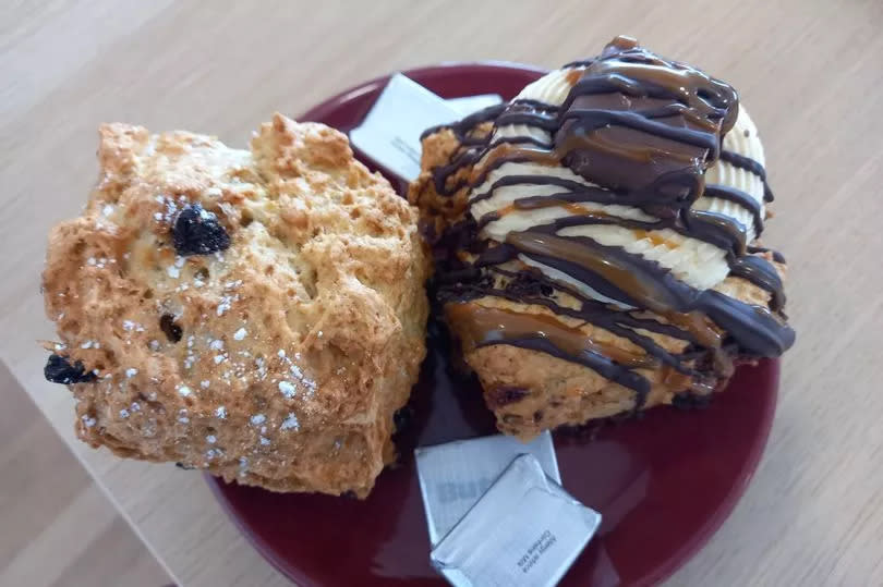 Bumper bakes - fruit and Snicker scones served up in Bridlington Spa Cafe