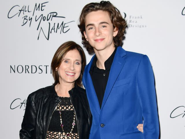 <p>Emma McIntyre/Getty</p> Nicole Flender and Timothee Chalamet arrive at Nordstrom Supper Suite "Call Me By Your Name" official premiere after party on September 7, 2017 in Toronto, Canada.