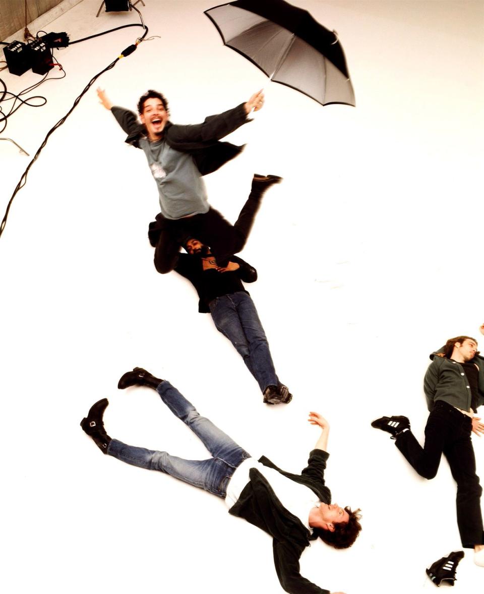 <p>Soundgarden members Chris Cornell, Kim Thayil, Matt Cameron and Ben Shepherd pose during a photo shoot held in 1997 in Seattle, Washington.</p>