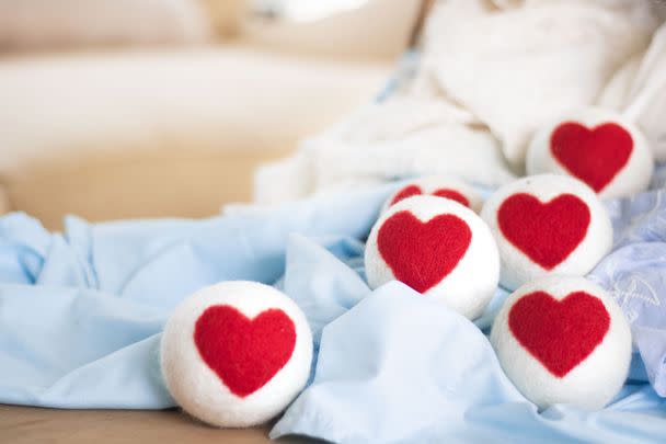 Valentine-Themed Dryer Balls