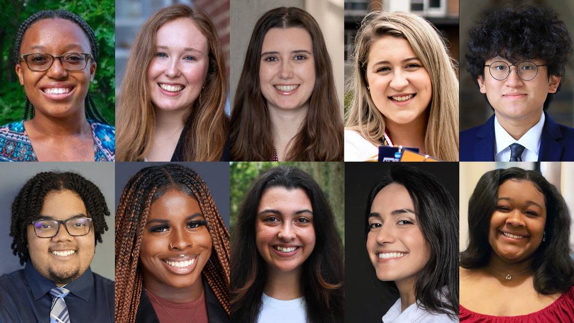 The New & Observer’s interns for Summer 2023 are top row, from left: Brianna Atkinson, Anna Connors, Elizabeth Egan, Madison Hricik, Jazper Lu. The second row from left: Steven Matthews, Chrysta Nichols, Makiya Seminera, Andrea Tamayo, Jayla Webb.