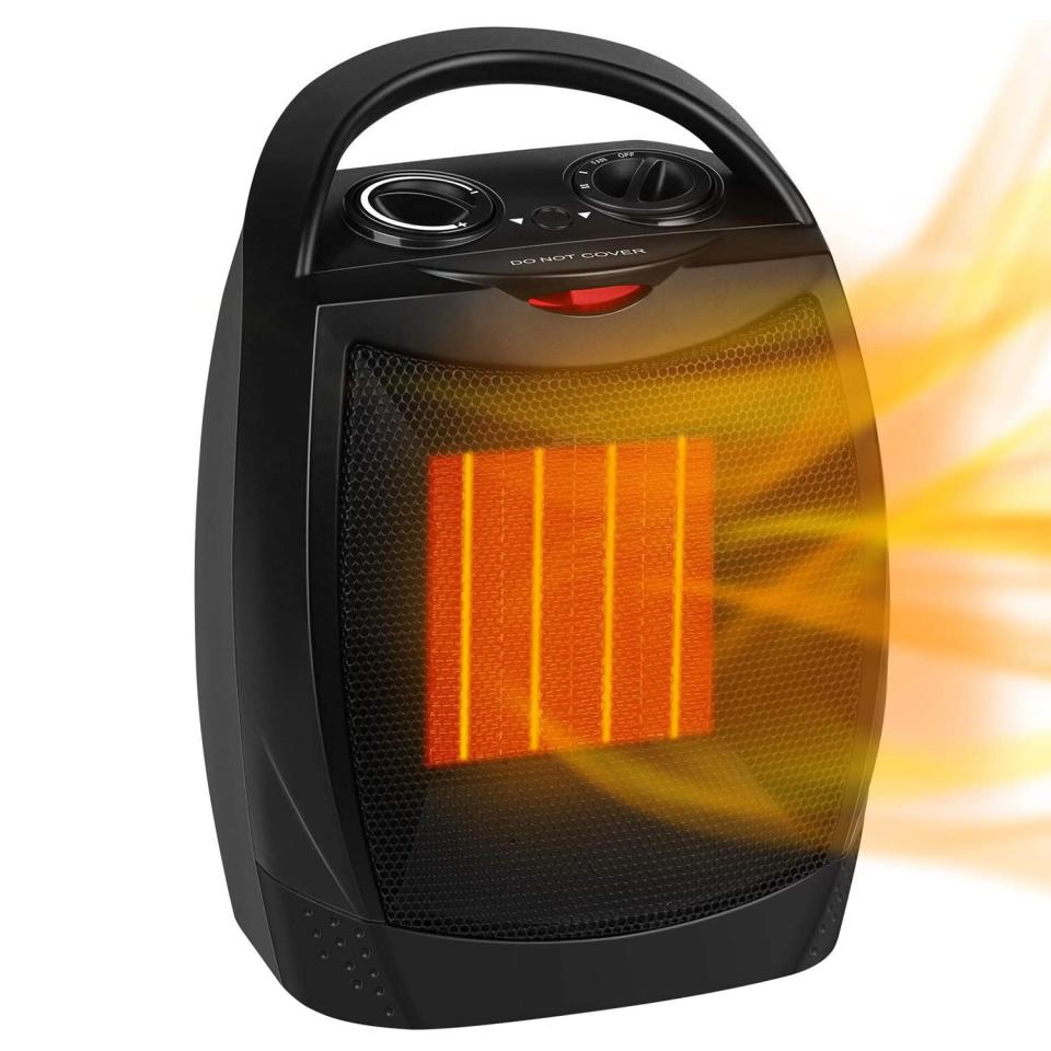 Portable Electric Space Heater, Ceramic Heater with Thermostat