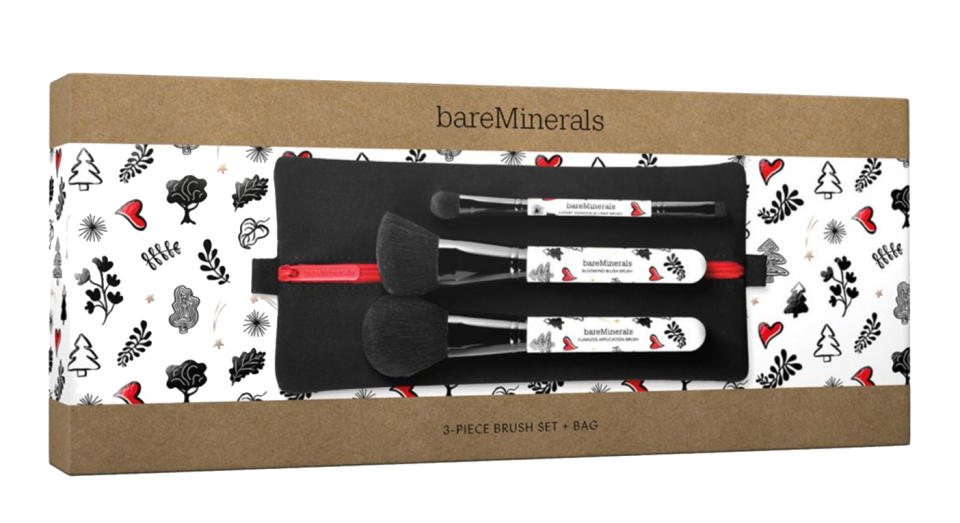 bareMinerals 3-Piece Brush Set + Bag