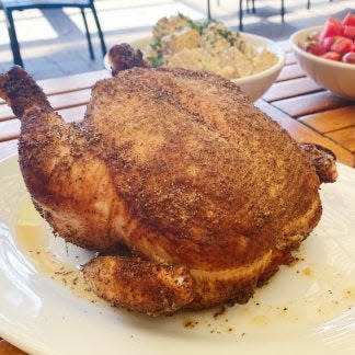 Zingerman's Roadhouse has a whole smoked chicken option for a Christmas meal.