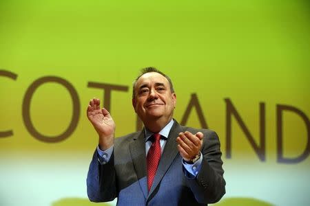 Alex Salmond in Perth, Scotland, November 14, 2014. REUTERS/Cathal McNaughton