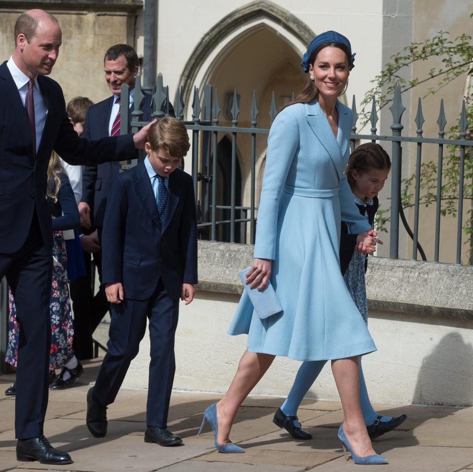 The Cambridges all wore varying shades of blue for the event - Antony Jones/GC Images