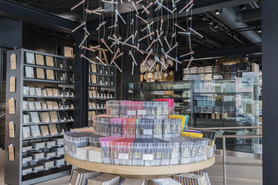 A dazzling display of paper and stationery goods.