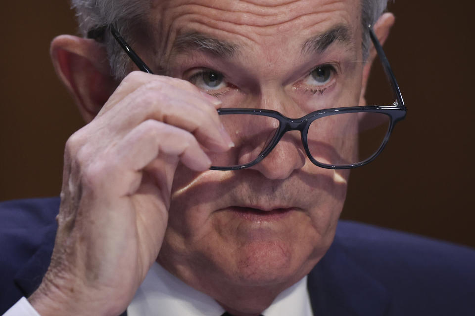 WASHINGTON, DC - JUNE 22: Jerome Powell, Chairman, Board of Governors of the Federal Reserve System testifies before the Senate Banking, Housing, and Urban Affairs Committee June 22, 2022 in Washington, DC. Powell testified on the Semiannual Monetary Policy Report to Congress during the hearing. (Photo by Win McNamee/Getty Images)