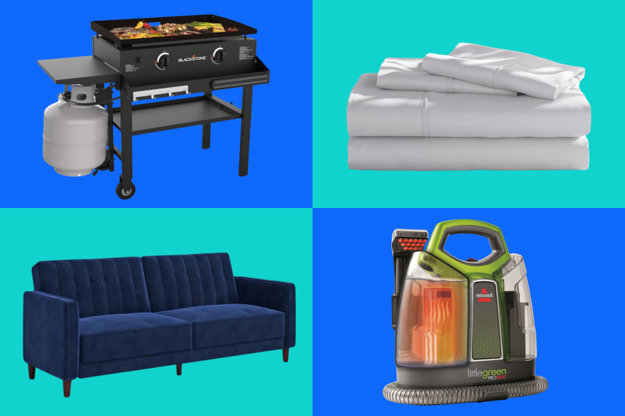 Grill, sheets, vacuum, couch