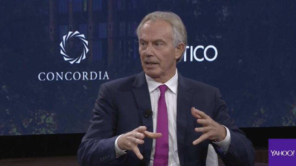 Tony Blair at the Concordia Summit.