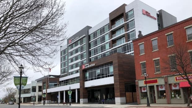 The Hilton Garden Inn in Fredericton was built in its location beside the Fredericton Convention Centre to attract guests attending conventions there, says general manager Celine Bertin. (Catherine Harrop/CBC - image credit)