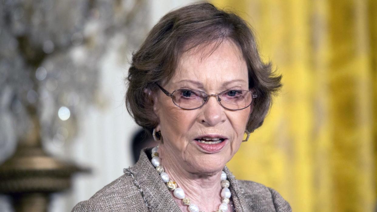 Mandatory Credit: Photo by Patsy Lynch/Shutterstock (3710910d)Former First Lady Rosalynn CarterJoining Forces Caregivers Event, White House, Washington DC, America - 11 Apr 2014.