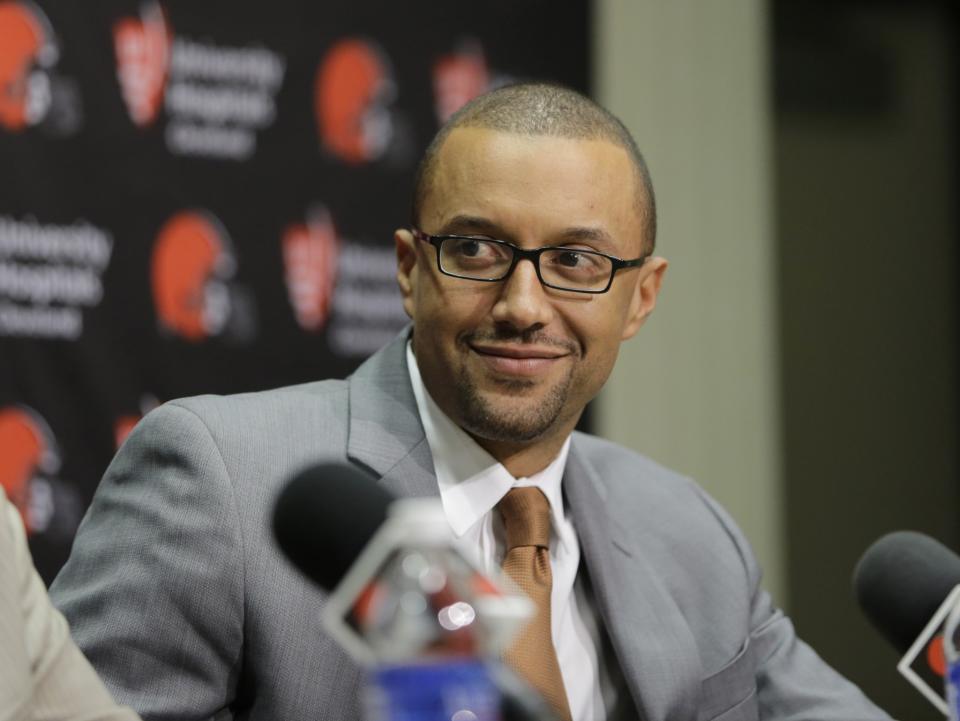 Cleveland Browns exec Sashi Brown said a few eye-opening things at the NFL scouting combine. (AP)