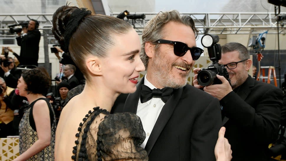 Rooney Mara and Joaquin Phoenix at the 92nd Annual Academy Awards