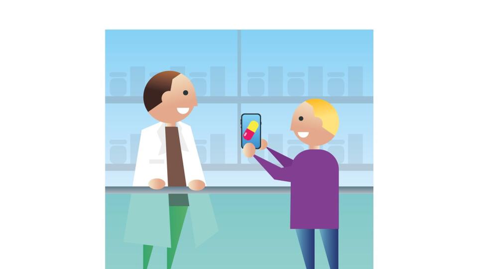 Statt eines rosa Zettels zeigen Nutzer des E-Rezepts in der Apotheke die Verordnung des Arztes auf ihrem Smartphone vor.