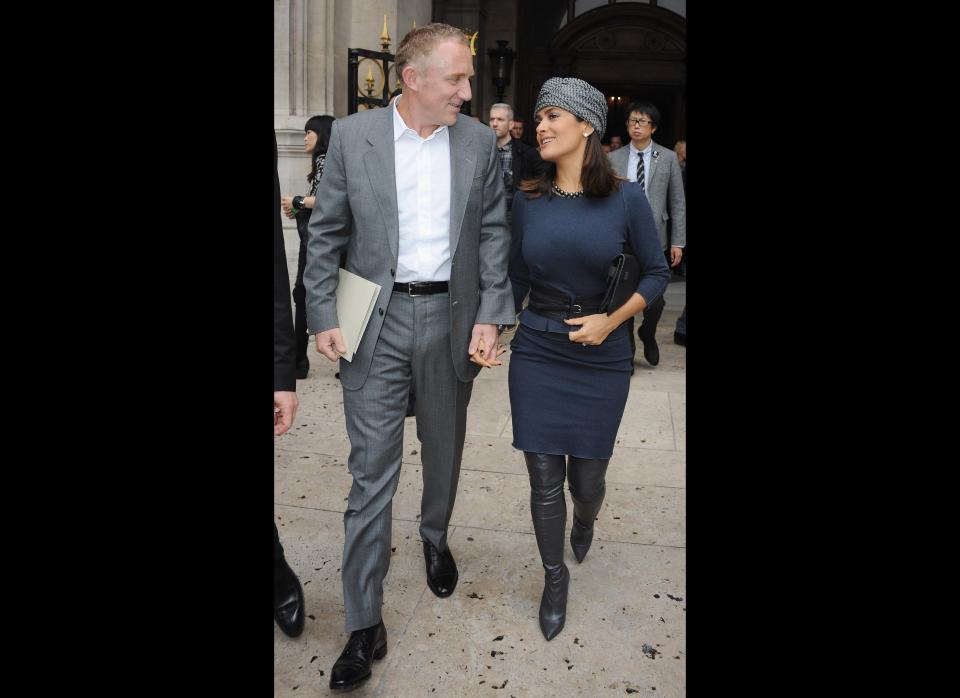 With husband Francois-Henri Pinault. Getty Images