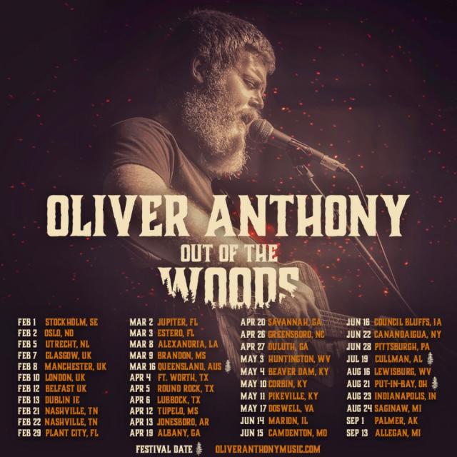 Oliver Anthony tickets 2024 World Tour on sale: Two locals join him