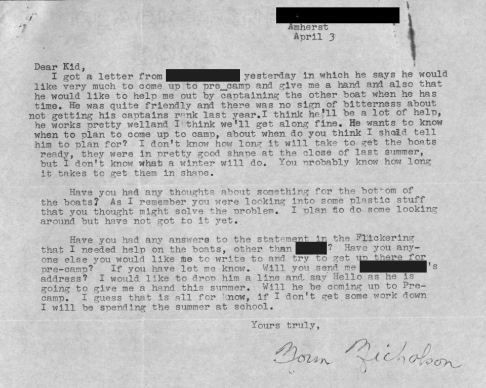 A letter Norman Nicholson sent Kid Gore.