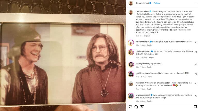 El actor Nate Richert despidió a su colega, Martin Mull (Foto: Instagram/@thenaterichert)