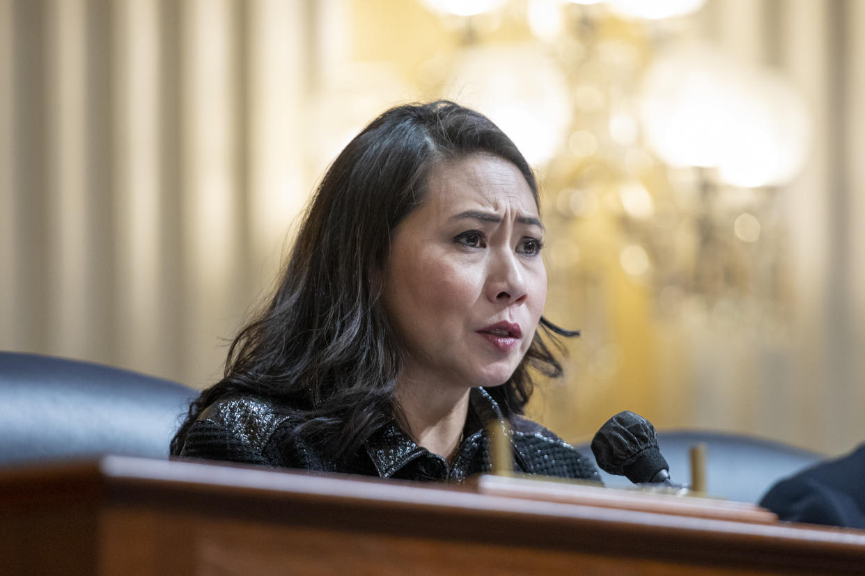 Rep. Stephanie Murphy, D-Fla., speaks during a meeting of the House committee investigating the January 6 insurrection on Capitol Hill in Washington on Thursday, Oct. 13, 2022. (Amanda Andrade-Rhoades/The New York Times)