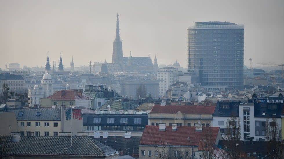 The skyline of Vienna, Austria