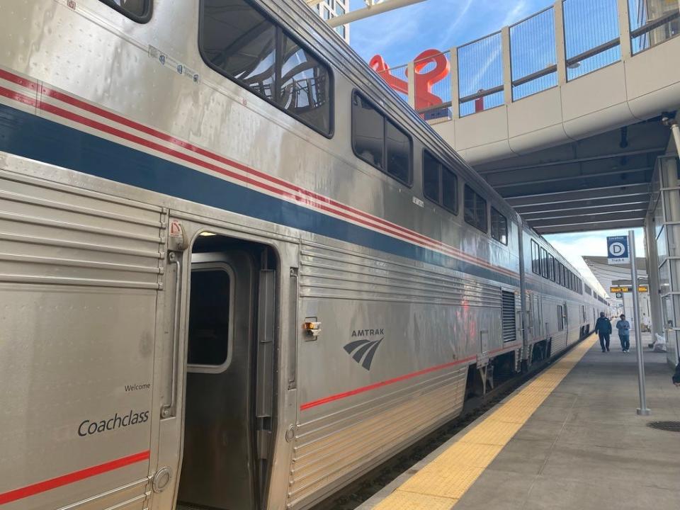 amtrak train in denver historic union station