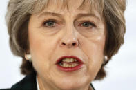 Britain's Prime Minister Theresa May delivers a speech on leaving the European Union at Lancaster House in London, Tuesday, Jan. 17, 2017. (AP Photo/Kirsty Wigglesworth, pool)