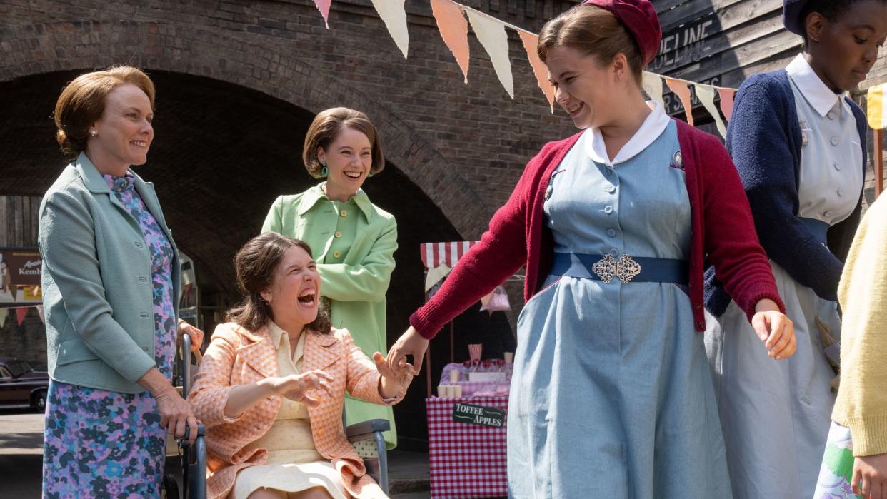 Call the Midwife s13,07-01-2024,1,Ada Challis (JENNIFER HENNESSY), Doreen Challis (ROSIE LUISA-JONES), Anne Challis (GEORGIA ALEXANDRA) and Nancy Corrigan (MEGAN CUSAK)