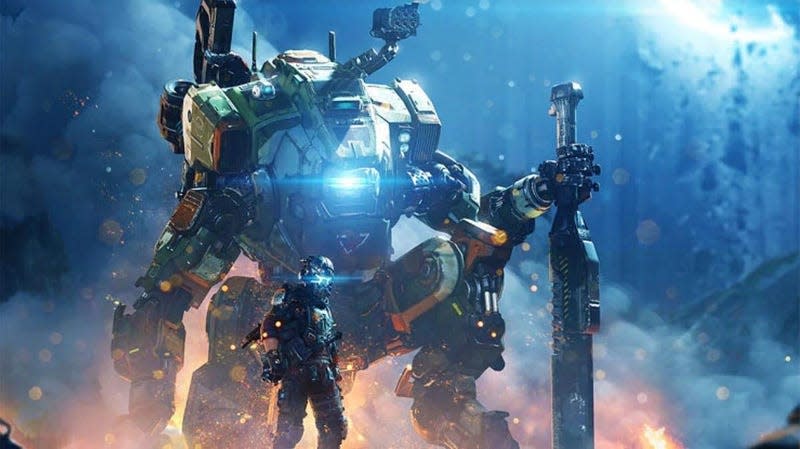 A Titanfall mech morns the loss of another potential successor. 