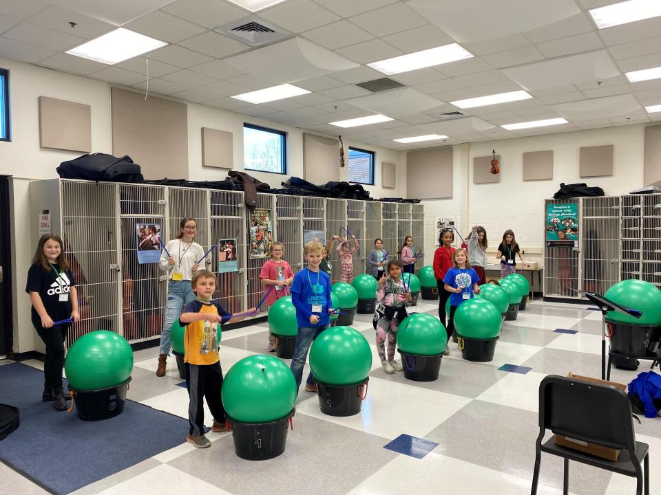 Elementary students were introduced to musical instruments, dance programs, art and drama material during the inaugural Fine Arts Exploration Camp at Adrian Public Schools  when it was offered earlier this school year.