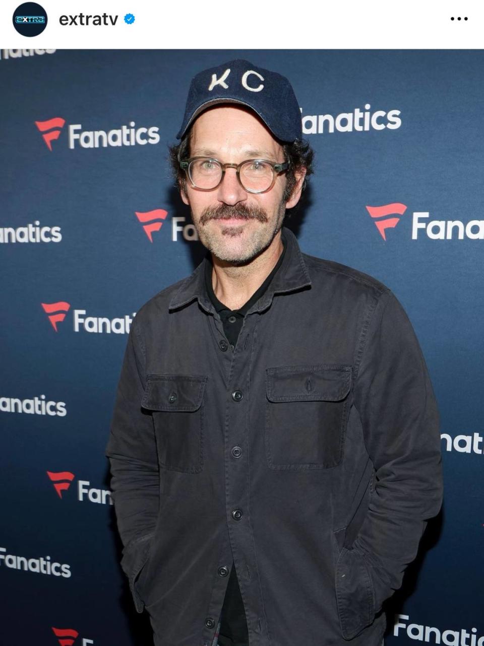 Paul Rudd, cool and casual at the Fanatics Super Bowl Party in Las Vegas.
