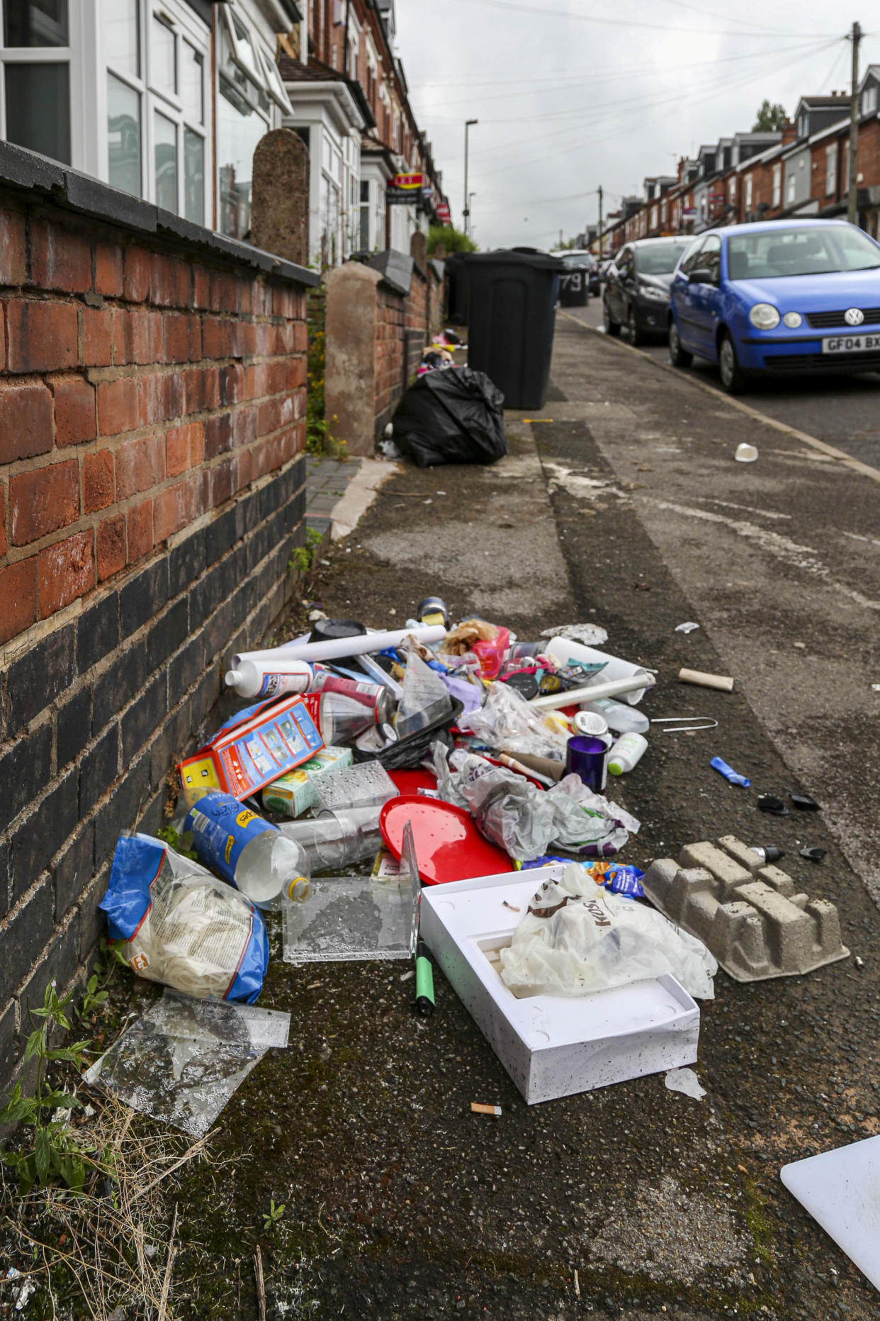 Rubbish was strewn across the streets. (SWNS)