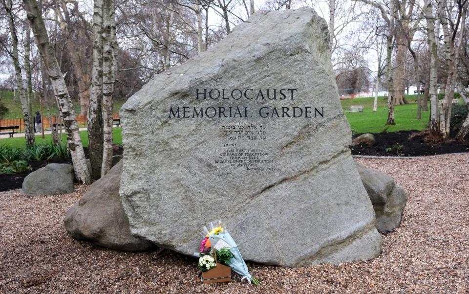 The monument was unveiled in 1983 and was the first in Britain dedicated to the memory of those who died in the Holocaust