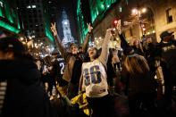 <p>Philadelphia Eagles fans celebrates their victory in Super Bowl LII against the New England Patriots on February 4, 2018 in Philadelphia, Pennsylvania..(Photo by Eduardo Munoz Alvarez/Getty Images) </p>