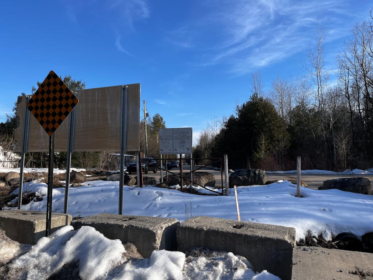 The Champlain, N.Y., border at Roxham Road used to be a popular crossing path for asylum seekers heading north into Canada. But it was effectively closed in March 2023, after the United States and Canada closed a loophole in their Safe Third Country Agreement. (Verity Stevenson/CBC - image credit)