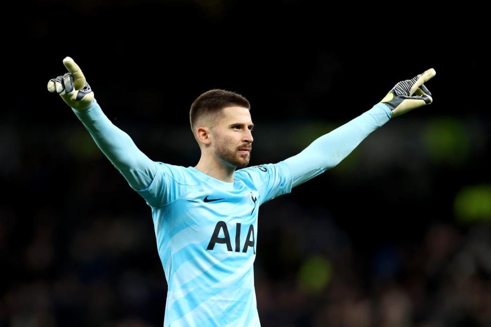 Match winner: Vicario pulled off a stunning late save (Getty Images)