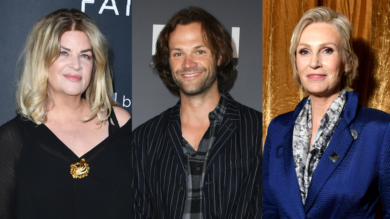 Kirstie Alley, Jared Padalecki and Jane Lynch are revealing five jobs they've held. (Photo: Getty Images)