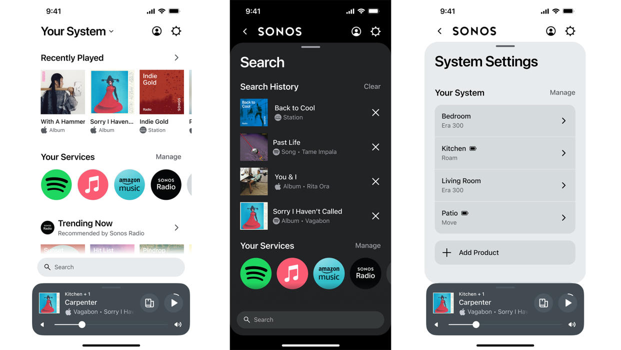  Sonos app screenshots. 