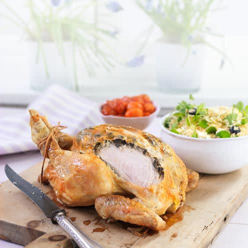 Summer Roast Chicken with feta and olives - best feta recipes 2021