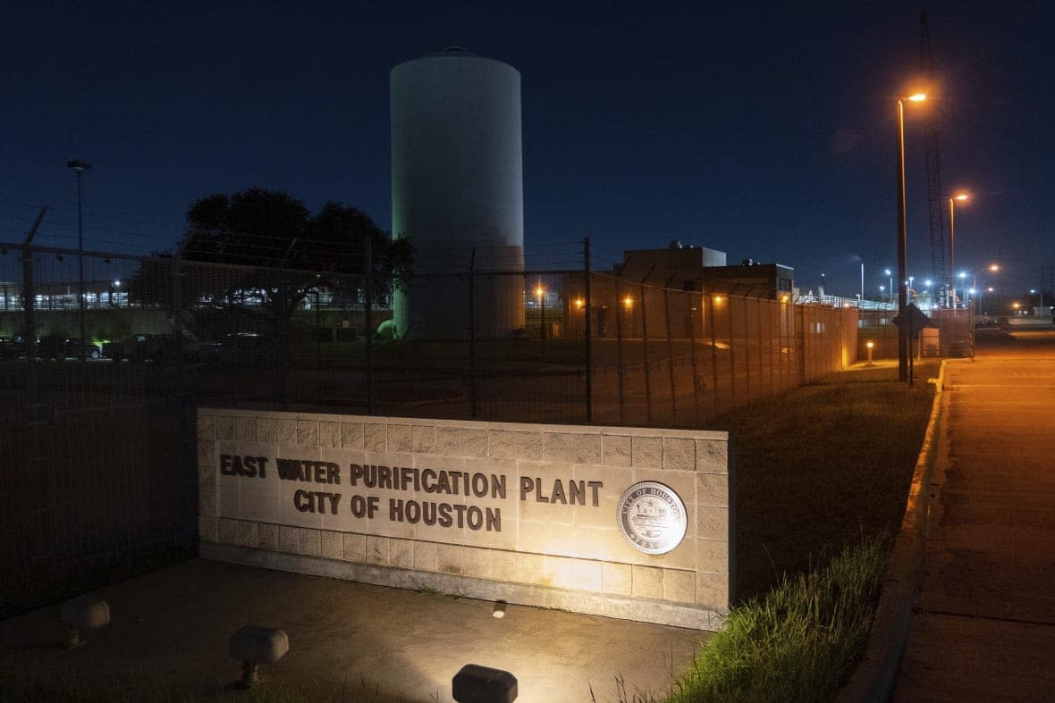 The East Water Purification Plant after a boil water notice was issued for the entire city of Houston on Monday, Nov. 28, 2022, in Houston. (Mark Mulligan/Houston Chronicle via AP)
