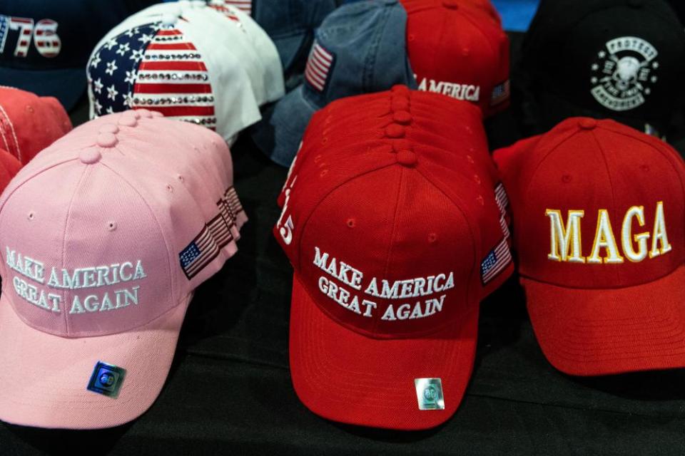 Make America Great Again hats on sale at CPAC.