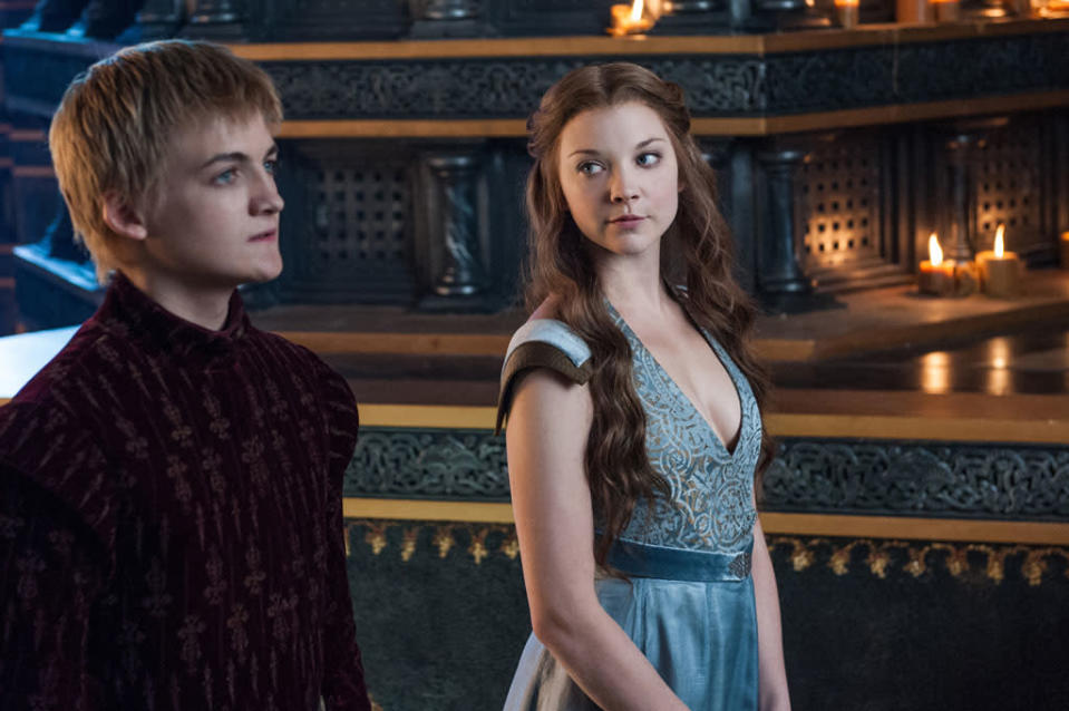 Jack Gleeson and Natalie Dormer in the "Game of Thrones" Season 3 episode, "And Now His Watch Is Ended."